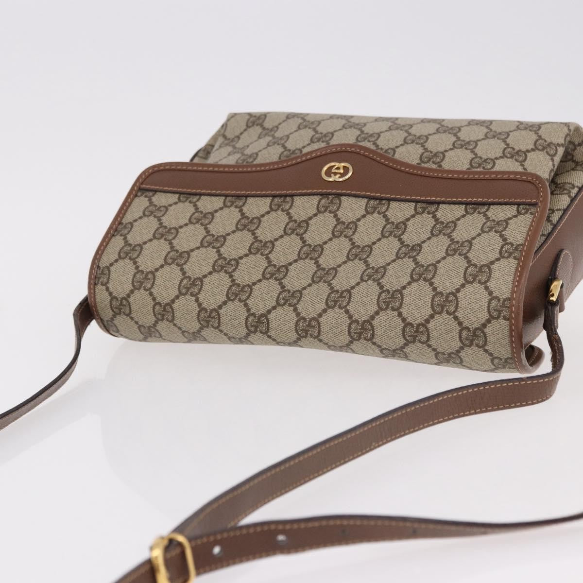 Gucci Shoulder Canvas Beige Canvas Shoulder Bag Bag (Pre-Owned)