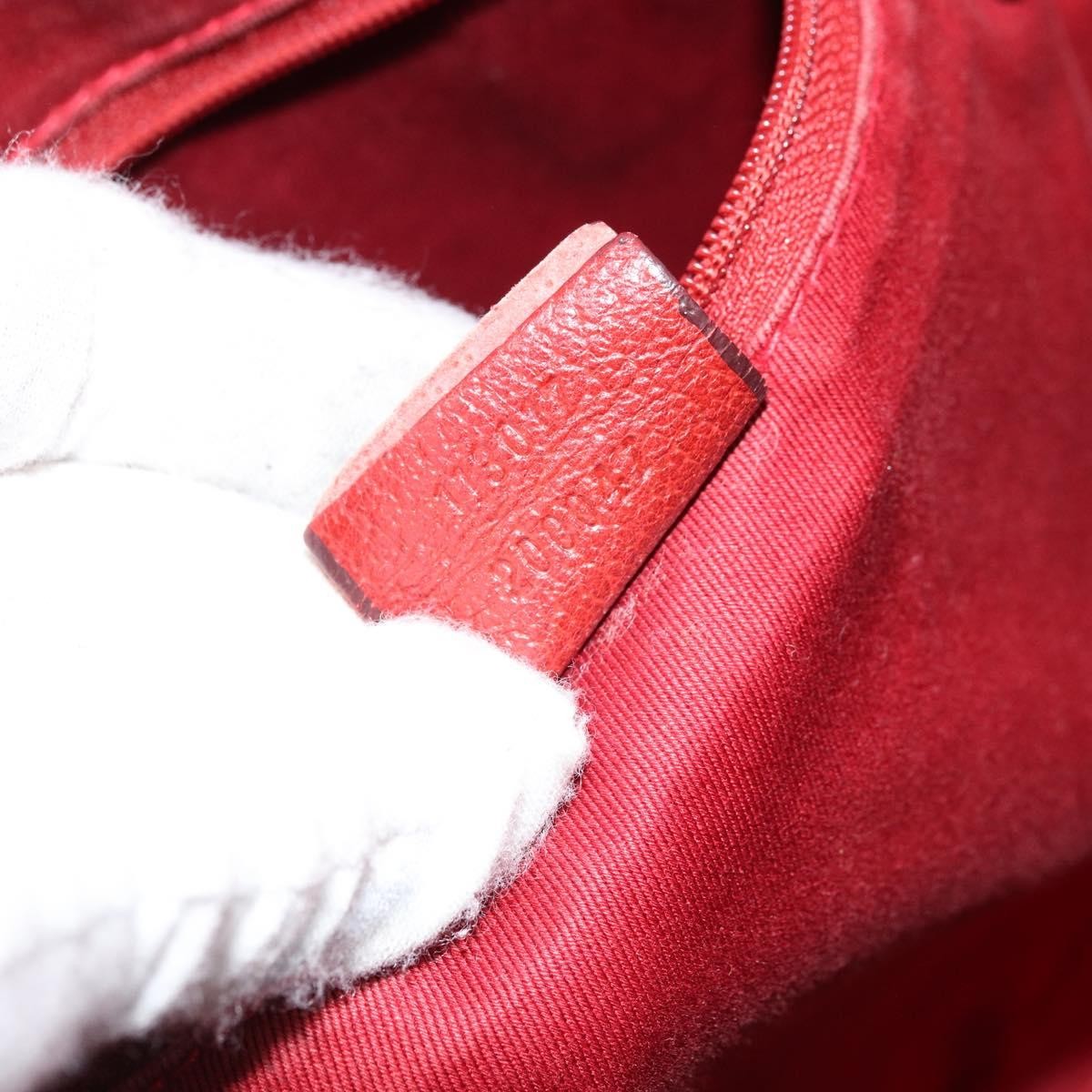 Gucci Vintage Open Tote Gg Canvas And Leather Red Canvas Tote Bag Bag (Pre-Owned)