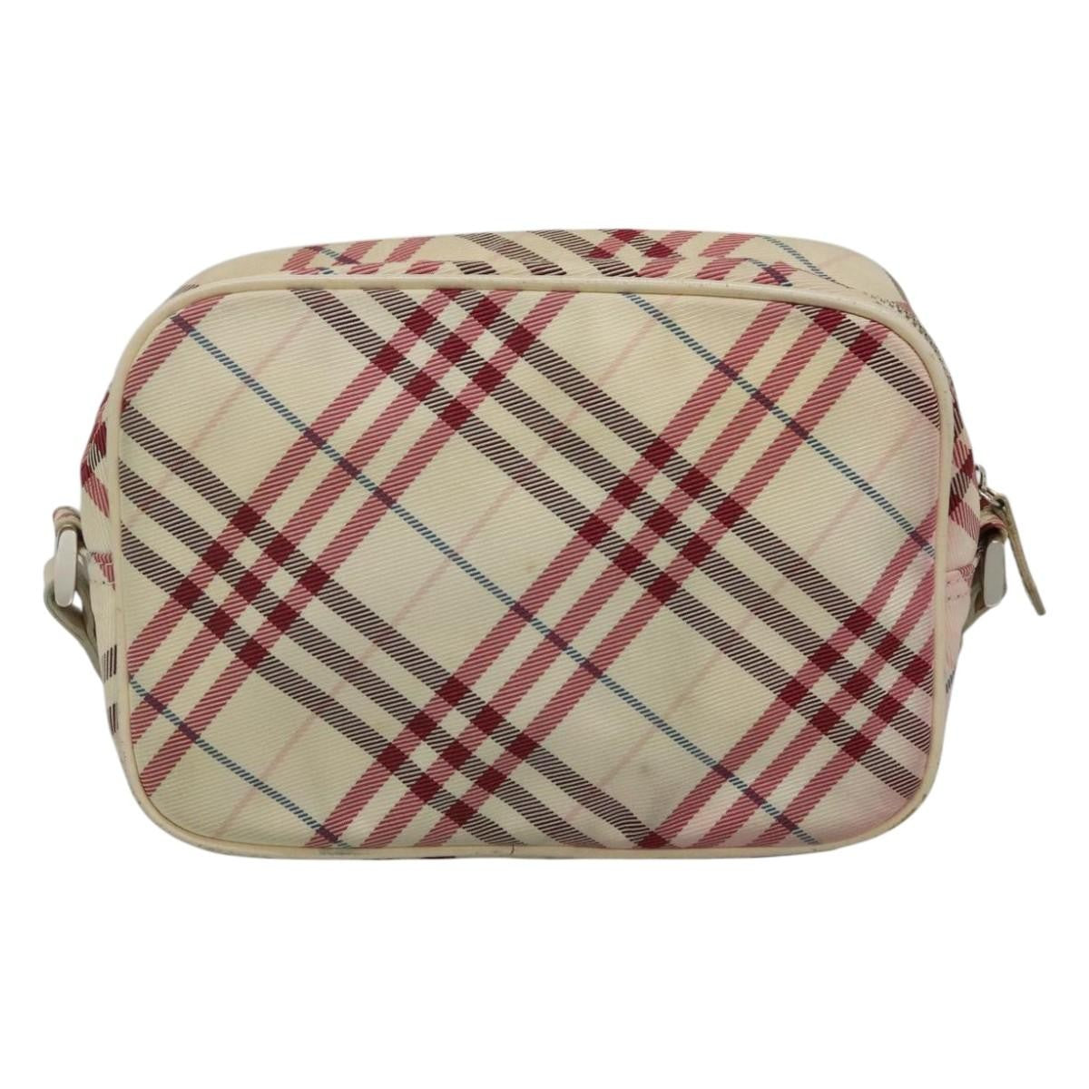 Burberry Nova Check Blue Label Nylon White Nylon Shoulder Bag Bag (Pre-Owned)