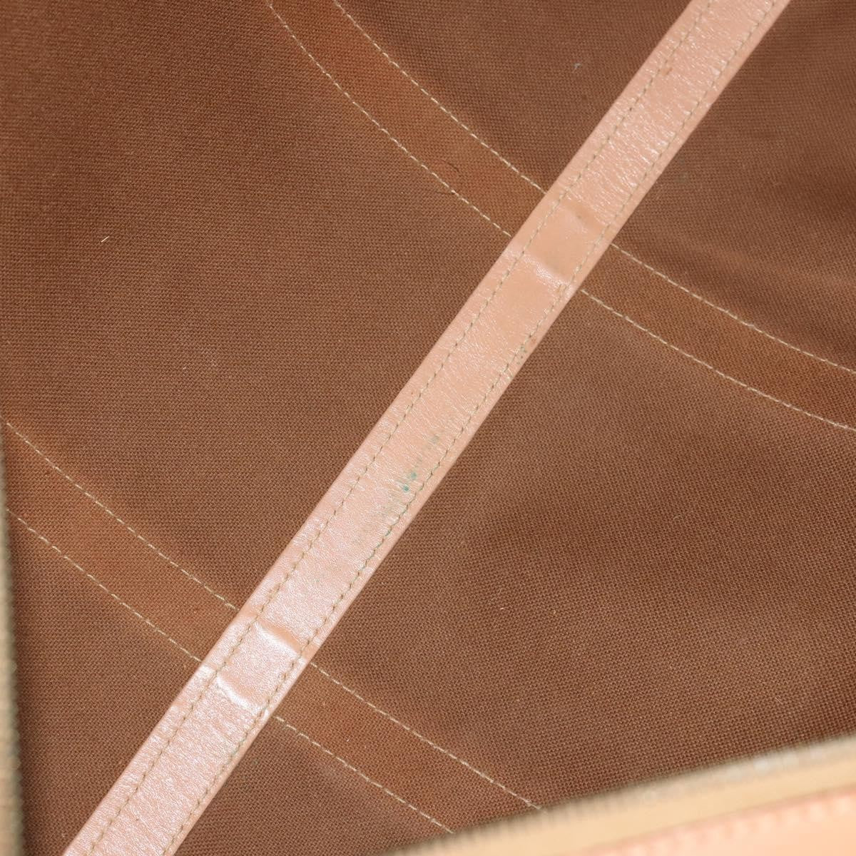 Celine Vintage Duffle Canvas And Leather Brown Canvas Travel Bag Bag (Pre-Owned)