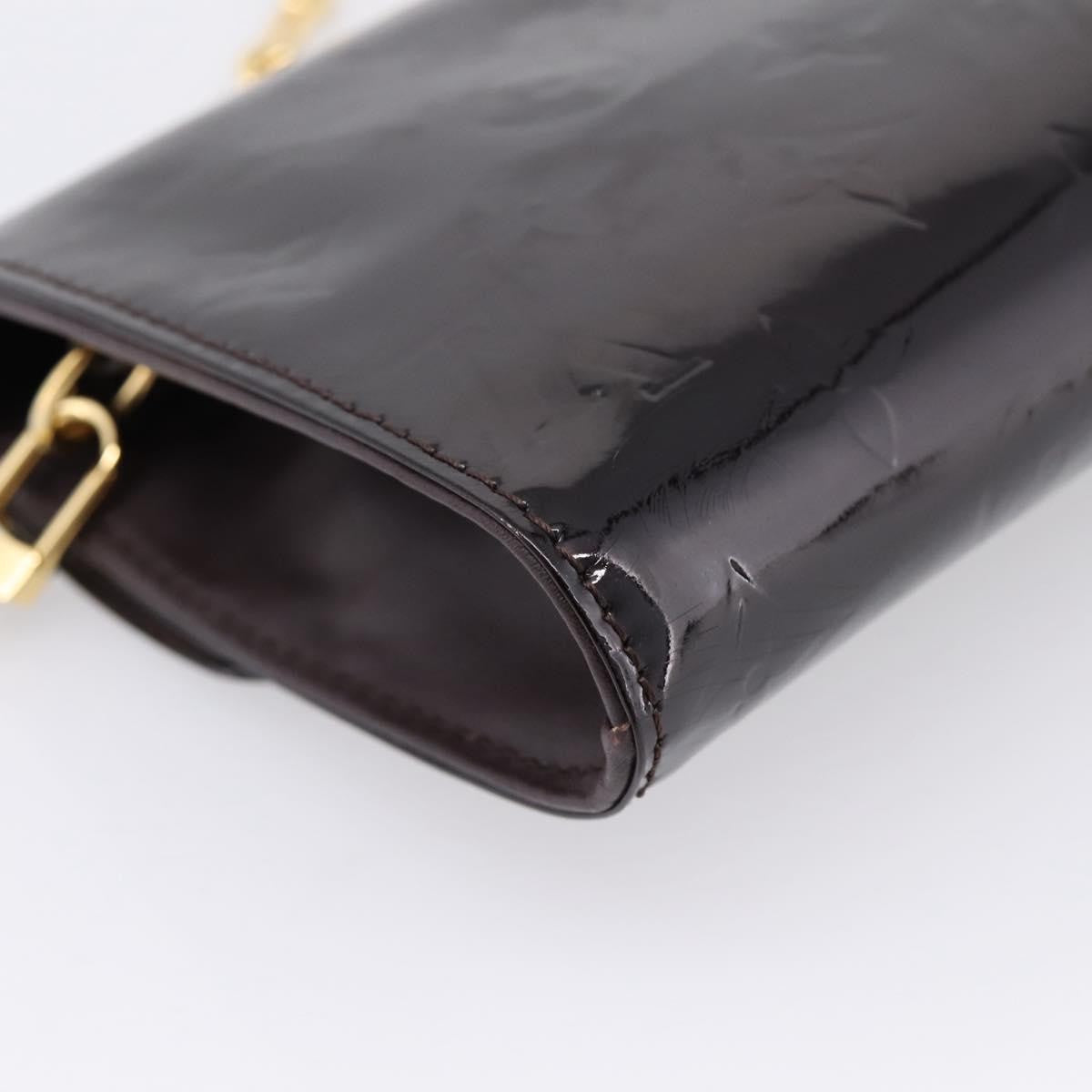 Louis Vuitton Bel Air Pochette Monogram Vernis Burgundy Patent_Leather Clutche & Pouche Bag (Pre-Owned)