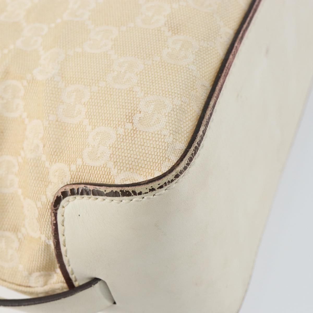 Gucci Belted Bucket Gg Canvas With Leather Beige Canvas Tote Bag Bag (Pre-Owned)