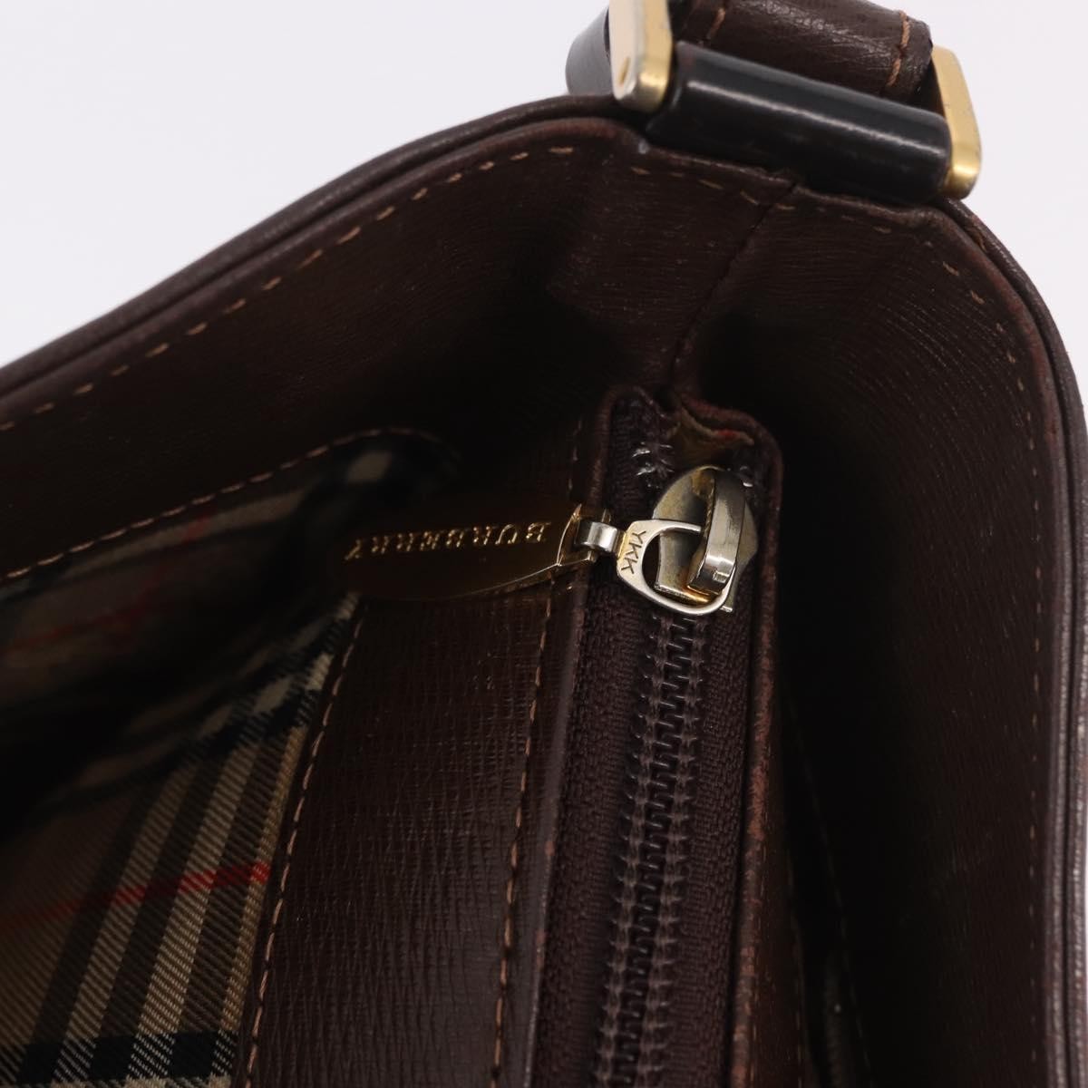 Burberry Vintage Leather Brown Leather Shoulder Bag Bag (Pre-Owned)