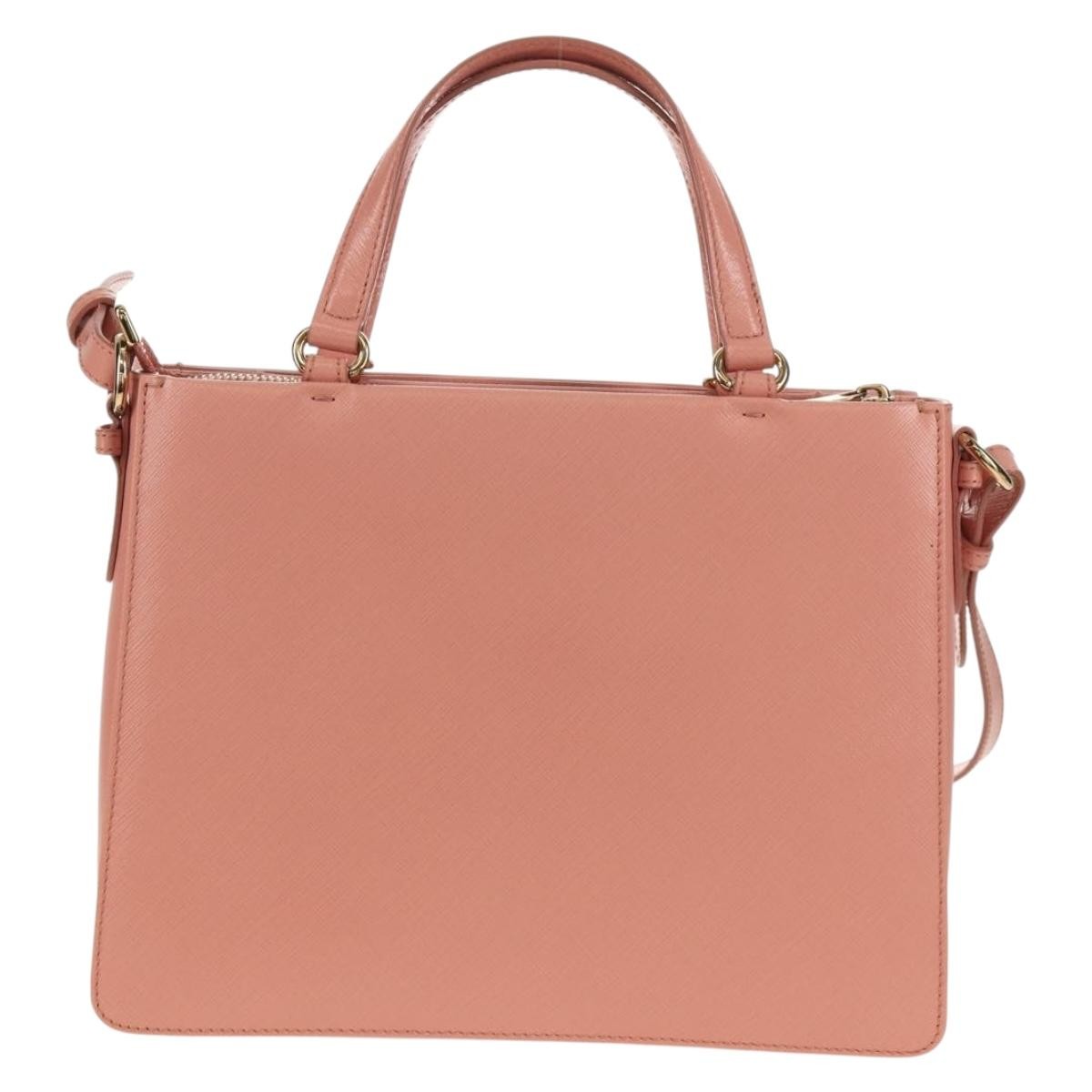 Salvatore Ferragamo Vala Leather Pink Leather Handbag (Pre-Owned)