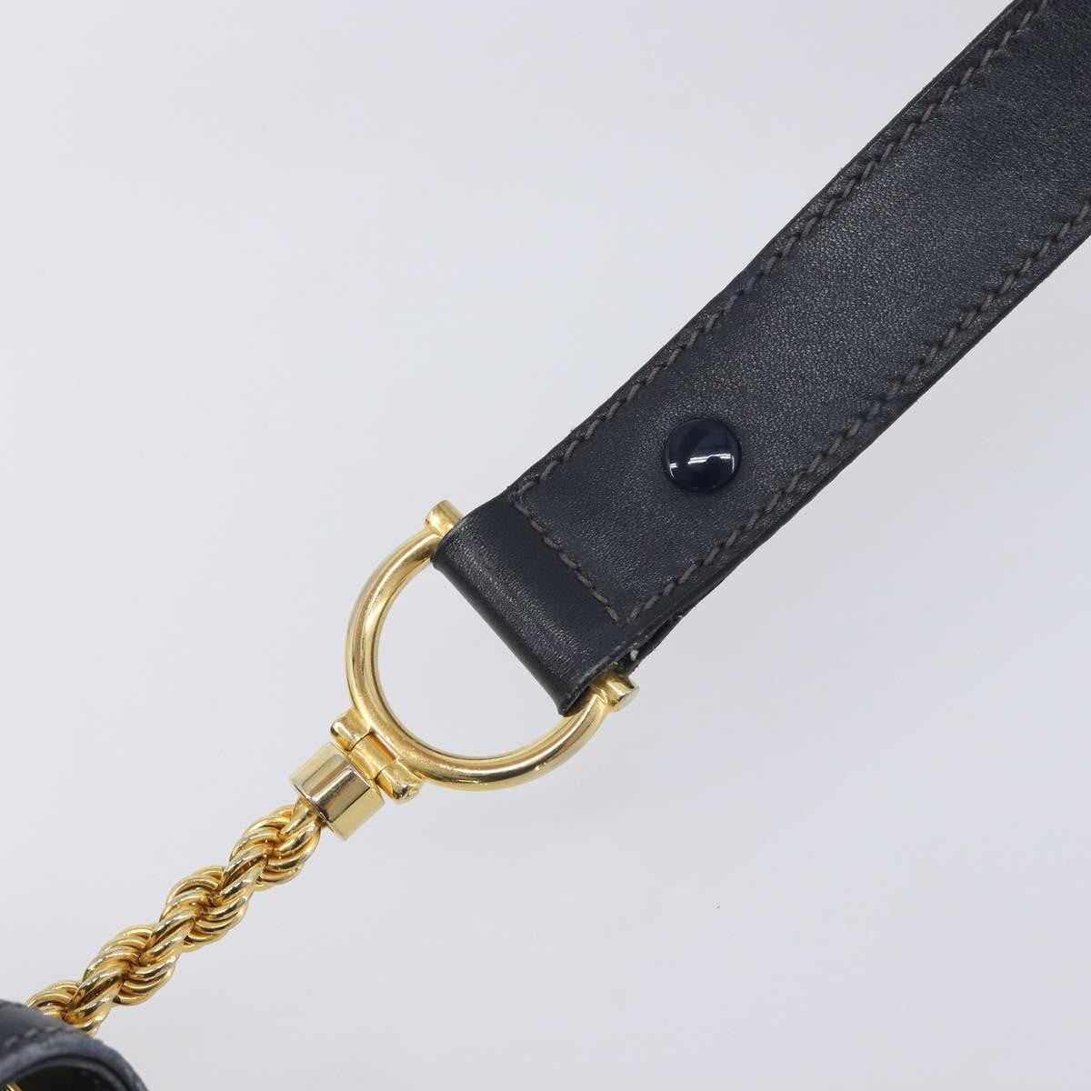 Gucci Shoulder Leather Navy Leather Shoulder Bag Bag (Pre-Owned)