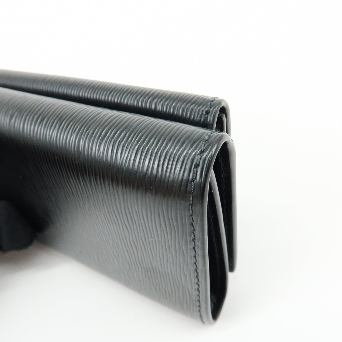 Prada Envelope Trifold Saffiano Leather Black Leather Wallets Accessory (Pre-Owned)