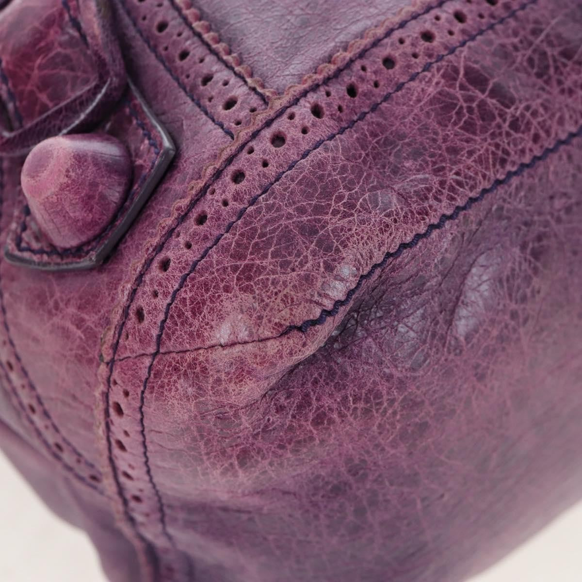 Balenciaga Covered Giant Brogues Day Hobo Leather Purple Leather Shoulder Bag Bag (Pre-Owned)