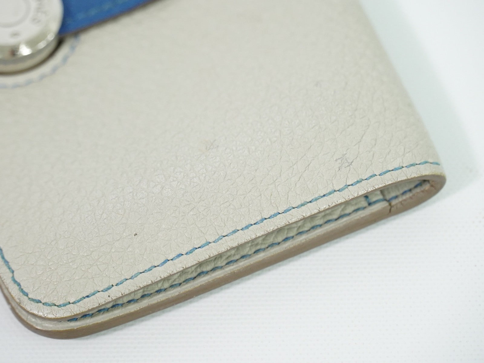 Hermes Dogon Compact Leather Gray Leather Wallets Accessory (Pre-Owned)