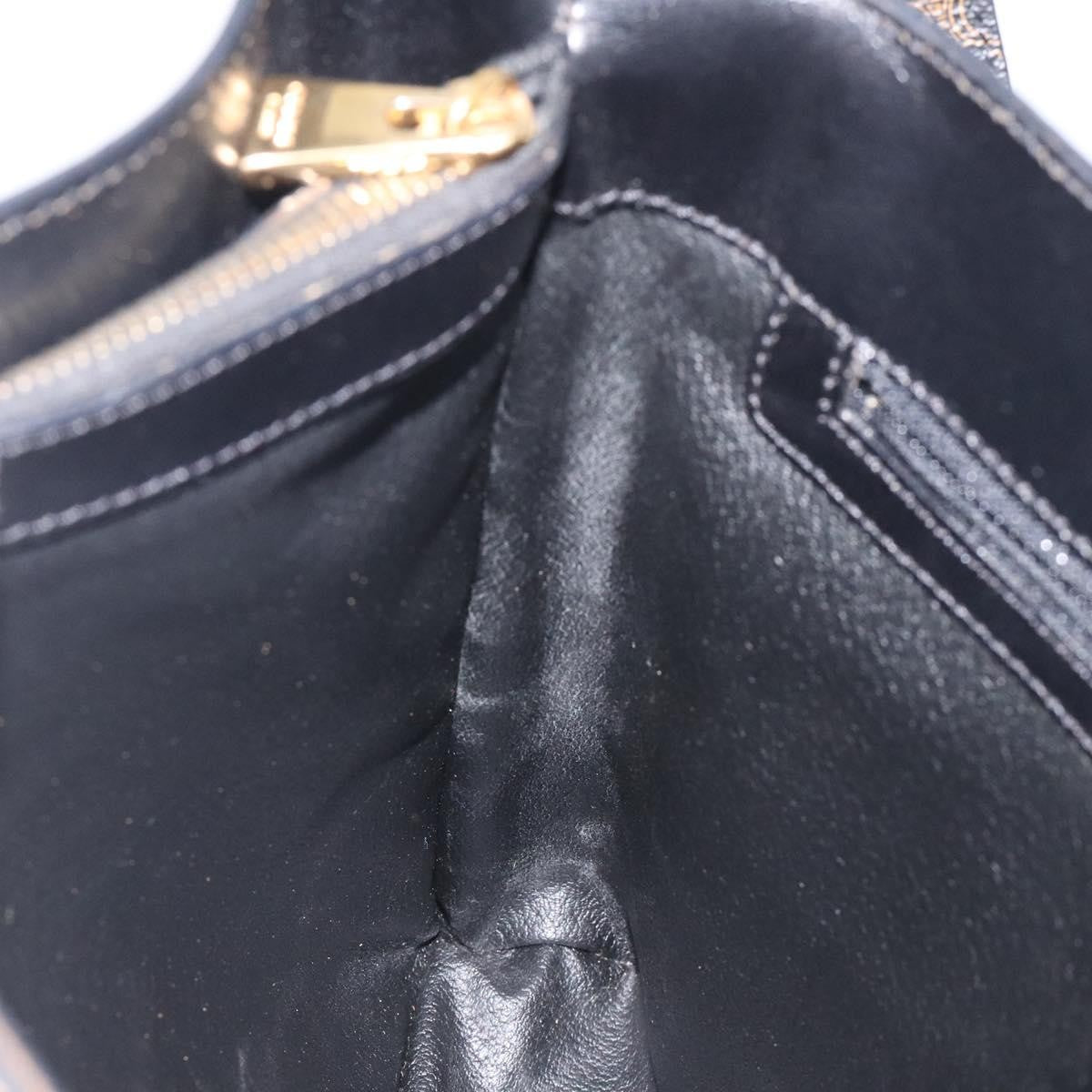 Celine Vintage Macadam Canvas And Leather Black Canvas Shoulder Bag Bag (Pre-Owned)