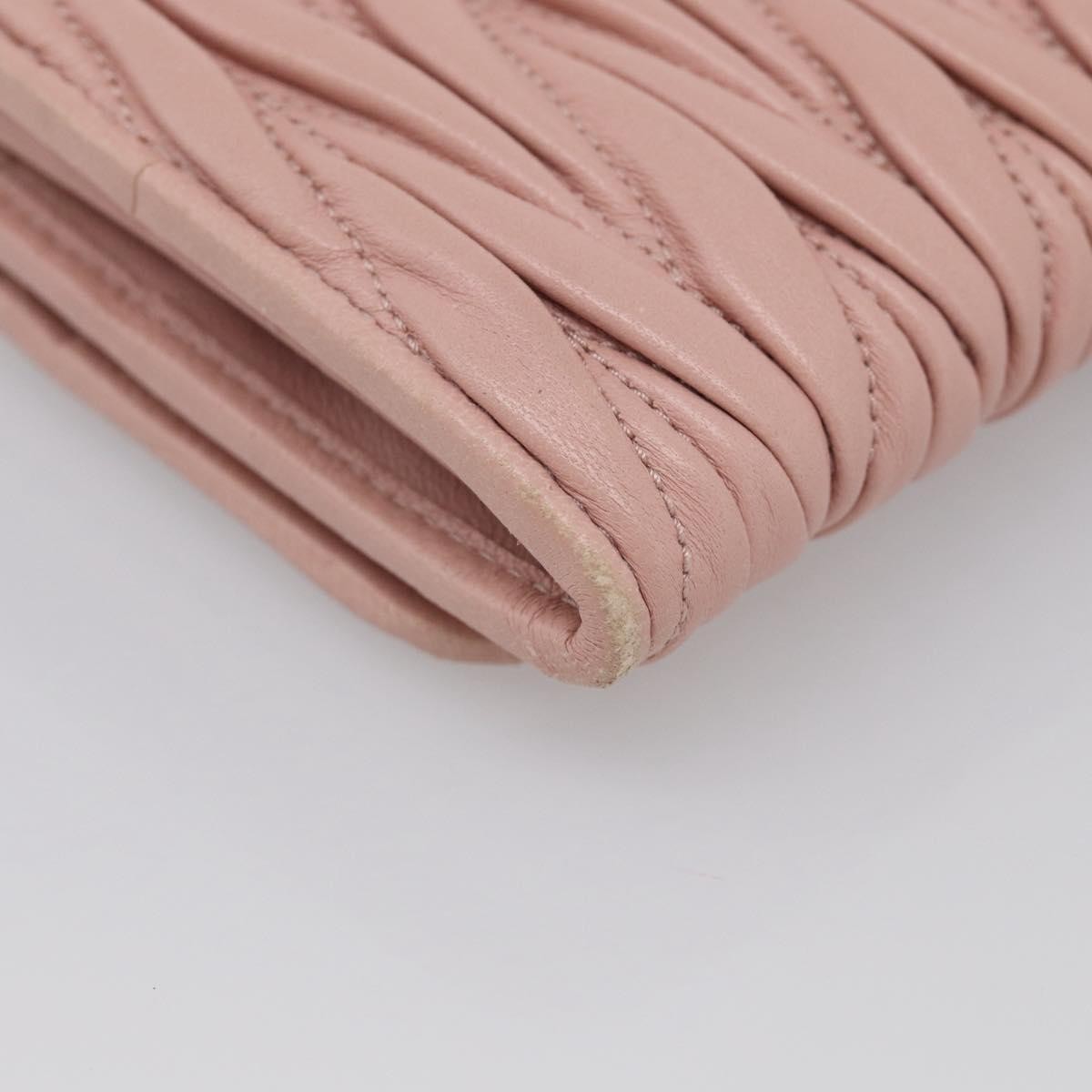Miu Miu Matelasse Leather Pink Leather Wallets Accessory (Pre-Owned)