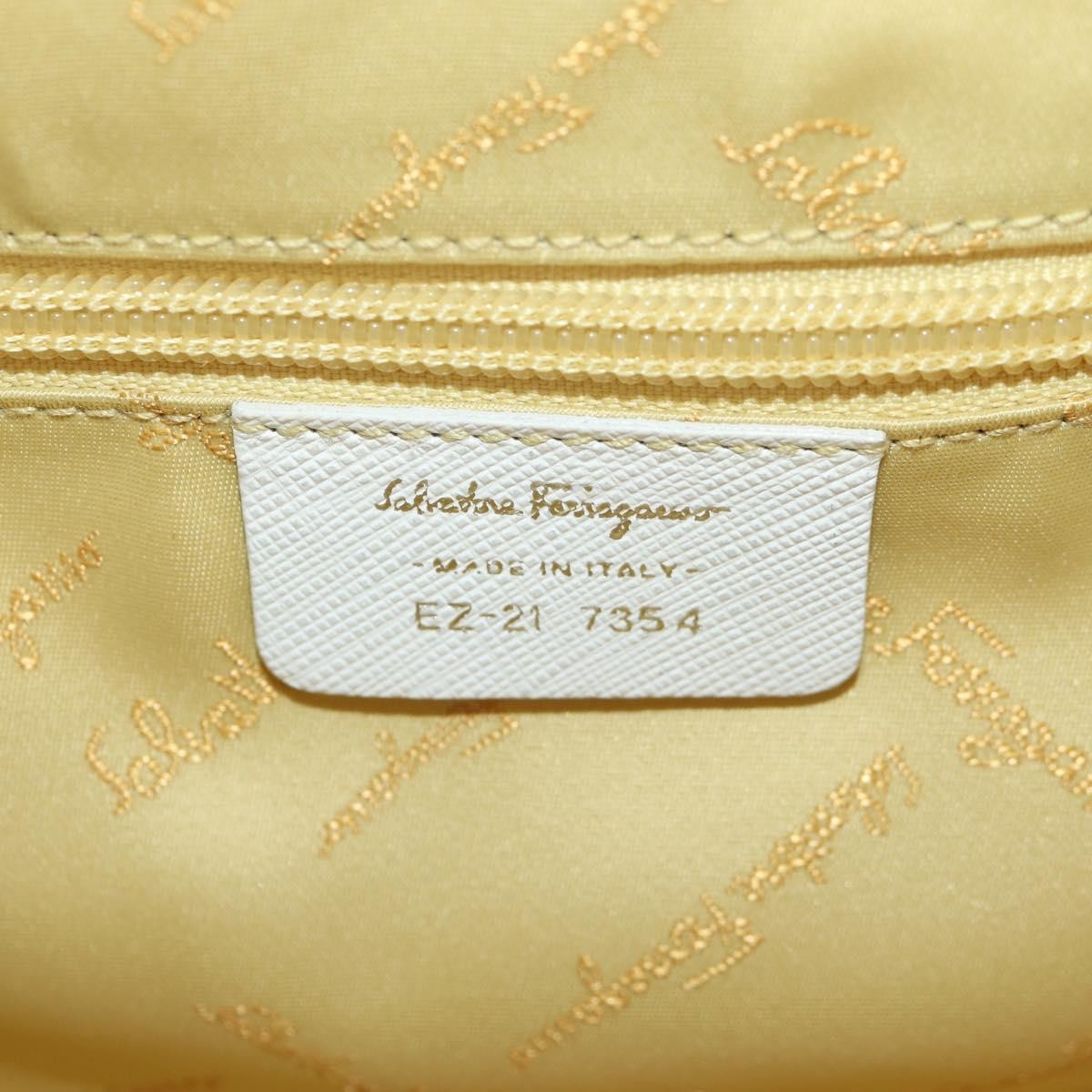 Salvatore Ferragamo Basket Gancini Leather And Wicker Beige Wicker Handbag (Pre-Owned)