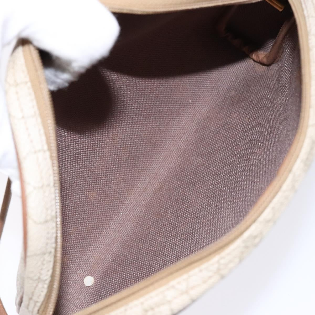 Christian Dior Vintage Honeycomb Canvas Beige Canvas Bag (Pre-Owned)