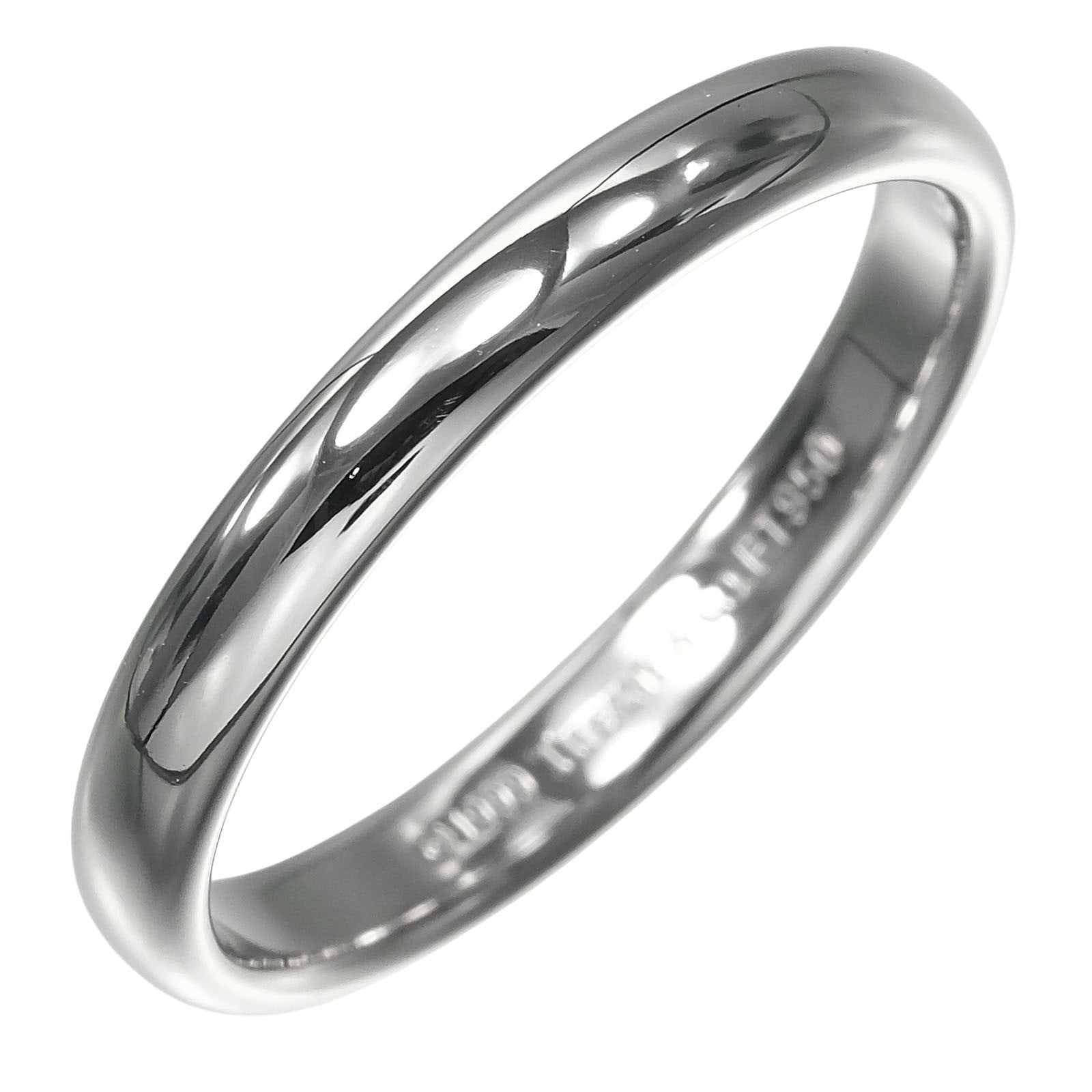 Tiffany & Co. Forever Band Platinum With Diamonds Silver Platinum Ring Jewelry (Pre-Owned)