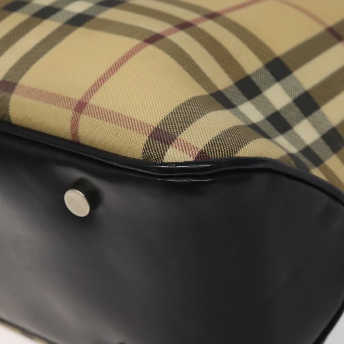 Burberry Nova Check Nova Check Canvas And Leather Beige Canvas Handbag (Pre-Owned)