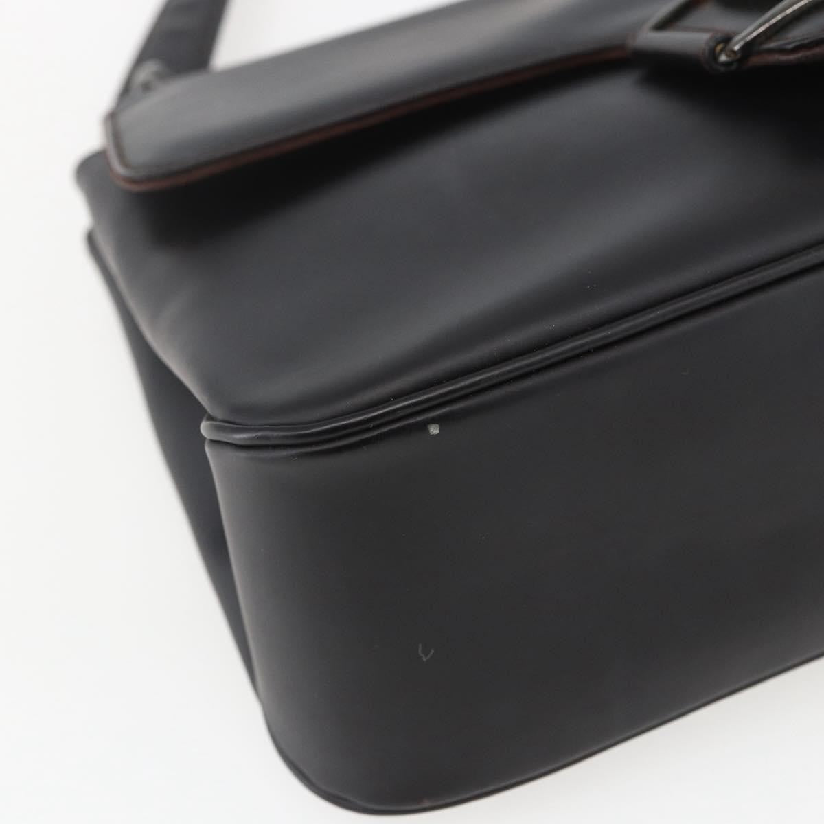 Salvatore Ferragamo Vala Leather Black Leather Shoulder Bag Bag (Pre-Owned)