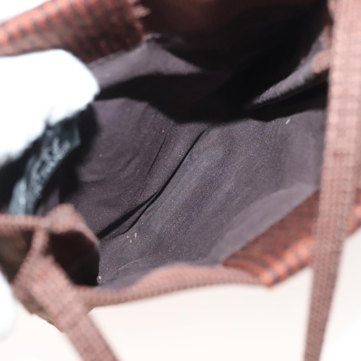 Hermes Herline Canvas Brown Canvas Crossbody Bag Bag (Pre-Owned)