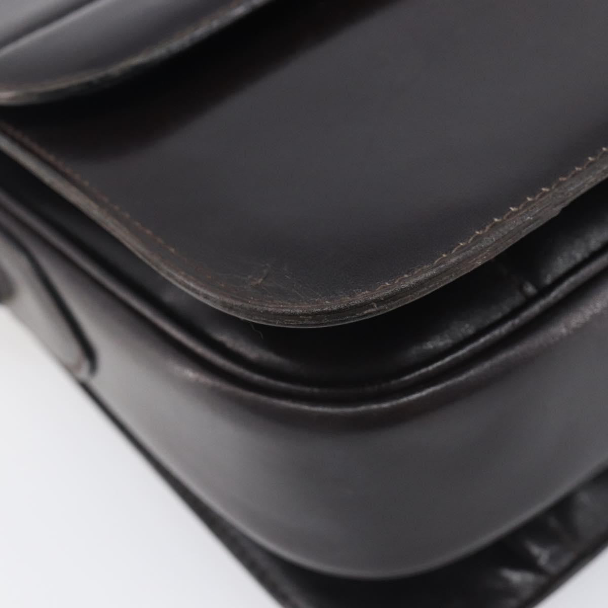 Celine Horse Carriage Leather Black Leather Shoulder Bag Bag (Pre-Owned)