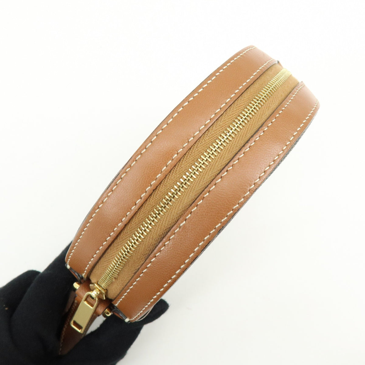 Celine Round Purse On Strap Triomphe Coated Canvas Brown Canvas Crossbody Bag Bag (Pre-Owned)