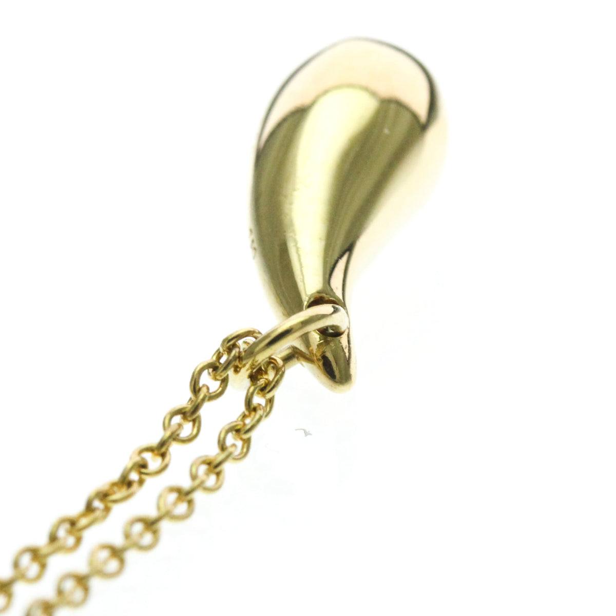 Tiffany & Co. Elsa Peretti Teardrop Pendant 18K Yellow Gold Gold Yellow_Gold Necklace Jewelry (Pre-Owned)