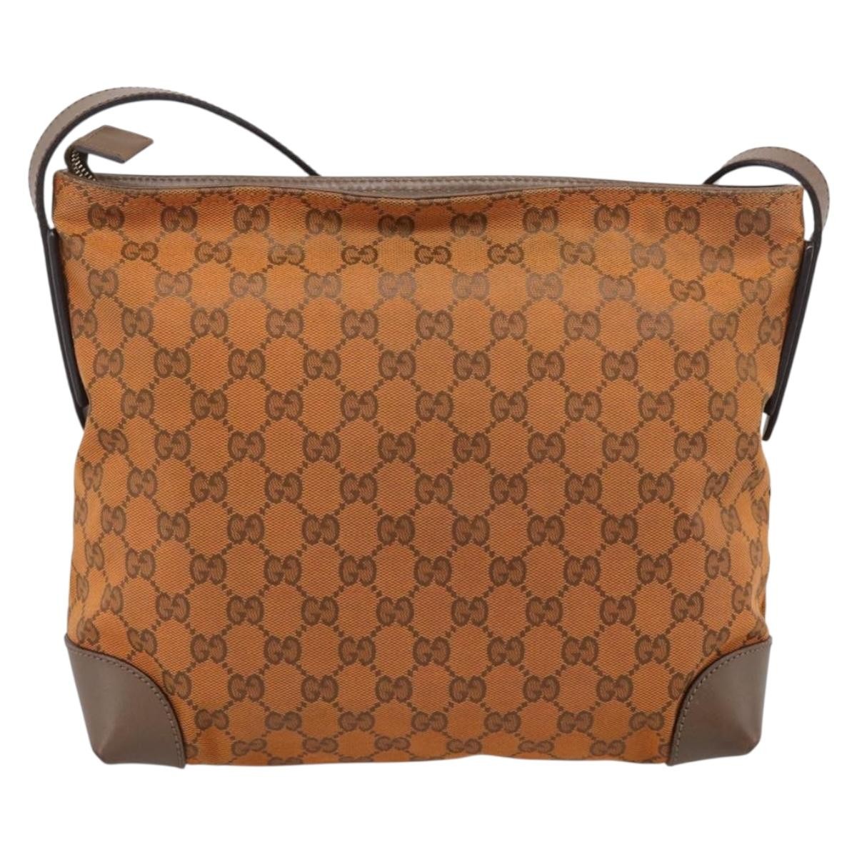 Gucci Shoulder Canvas Orange Canvas Shoulder Bag Bag (Pre-Owned)