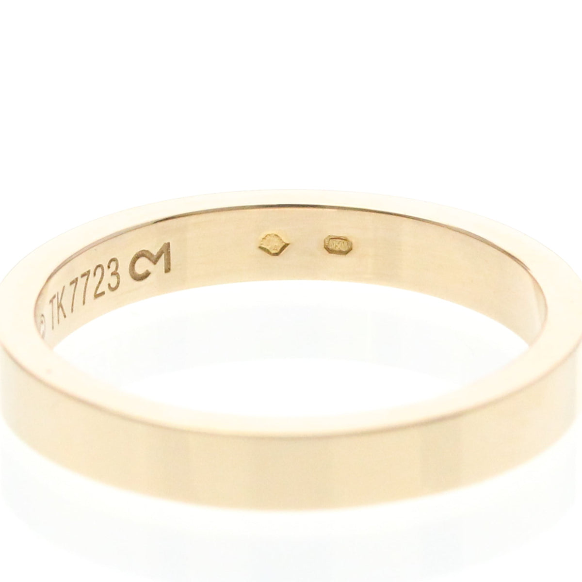 Cartier C De Cartier Wedding Band 18K Rose Gold Gold Pink_Gold Ring Jewelry (Pre-Owned)