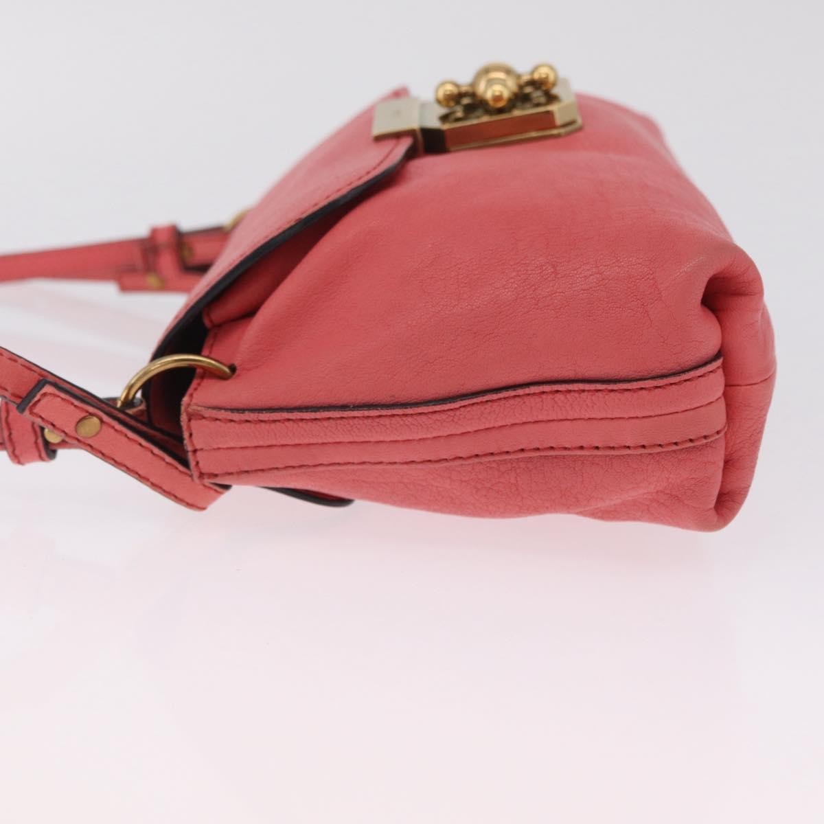 Chloe Elsie Satchel Leather Pink Leather Shoulder Bag Bag (Pre-Owned)
