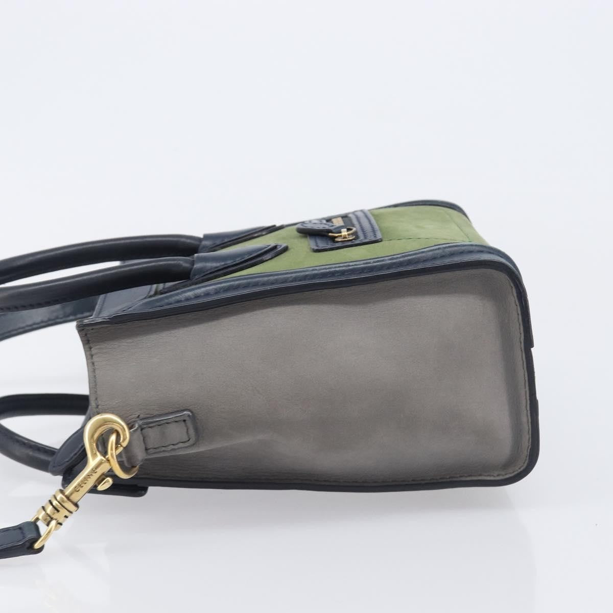 Celine Luggage Smooth Leather Navy Leather Handbag (Pre-Owned)