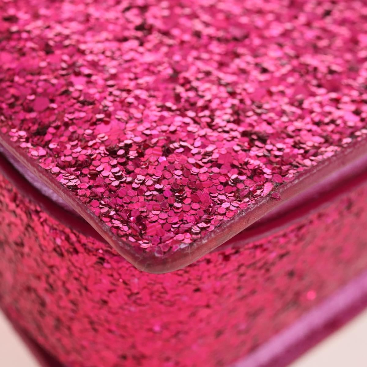 Saint Laurent Lulu Bunny Glitter Pink Leather Shoulder Bag Bag (Pre-Owned)