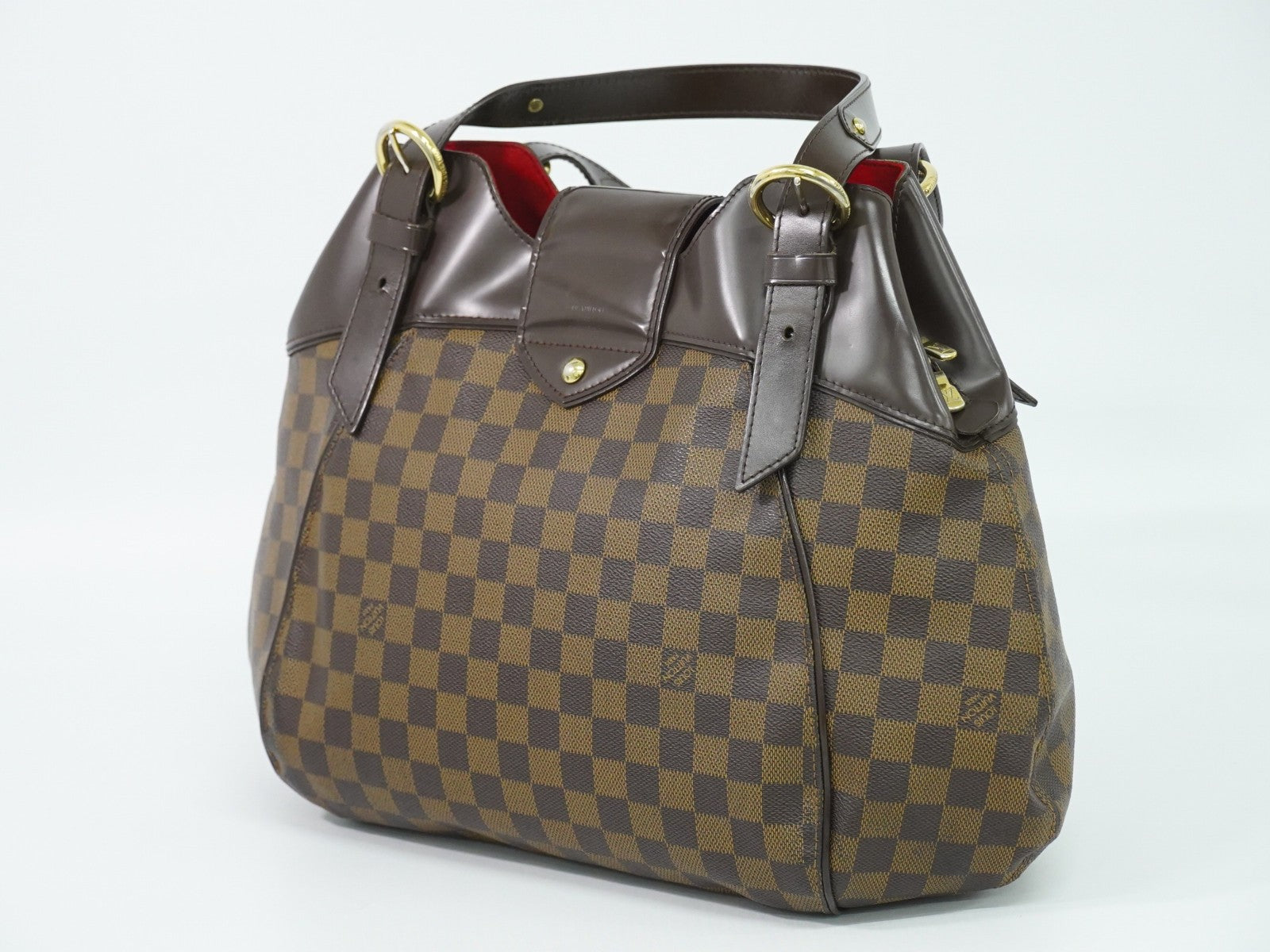 Louis Vuitton Sistina Damier Ebene Brown Canvas Shoulder Bag Bag (Pre-Owned)
