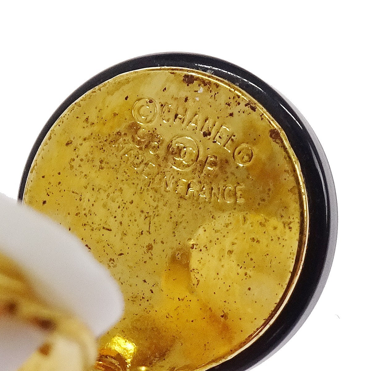 Chanel Cc Logo Dangle Artificial Pearls With Gold-Plated Gold Gold_Plated Earrings Jewelry (Pre-Owned)