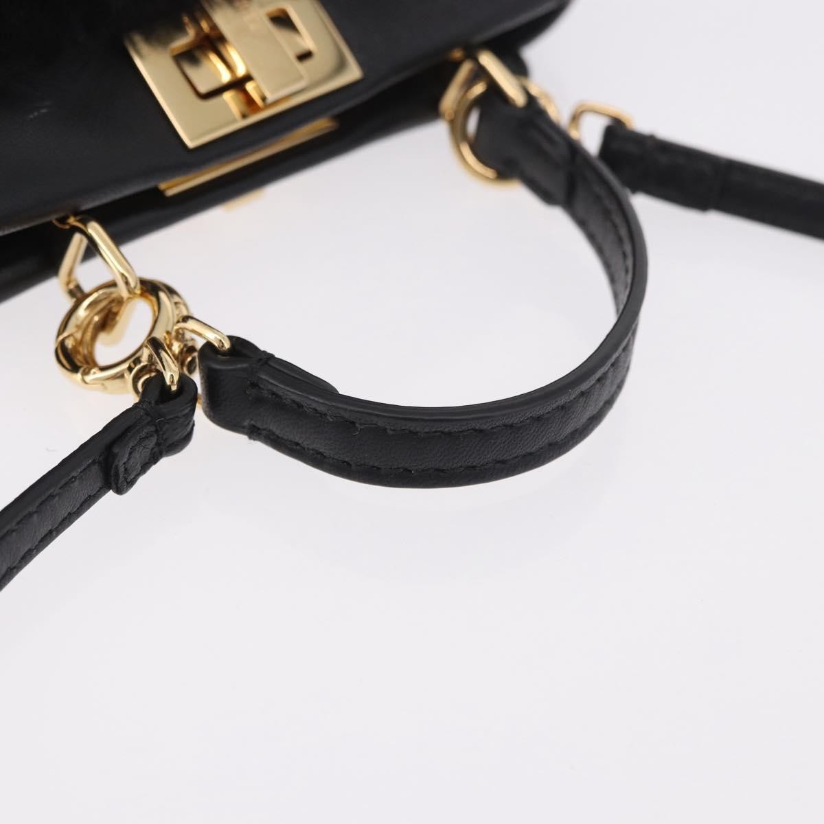 Fendi Peekaboo Fur Black Fur Handbag (Pre-Owned)