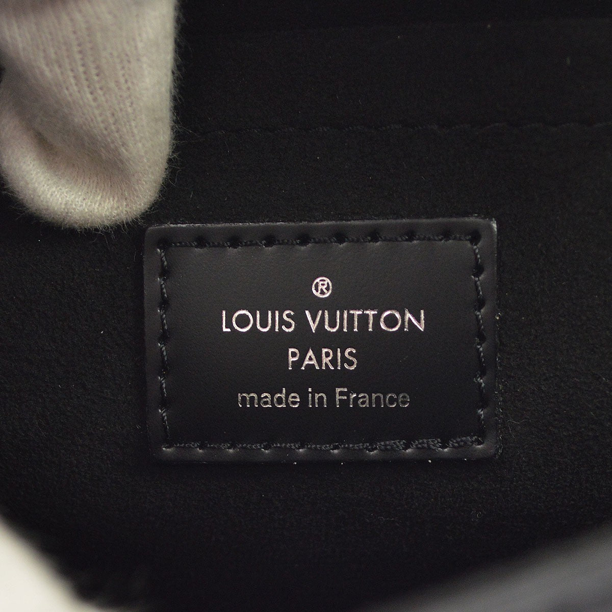 Louis Vuitton Montaigne Clutch Epi Leather Black Leather Clutche & Pouche Bag (Pre-Owned)