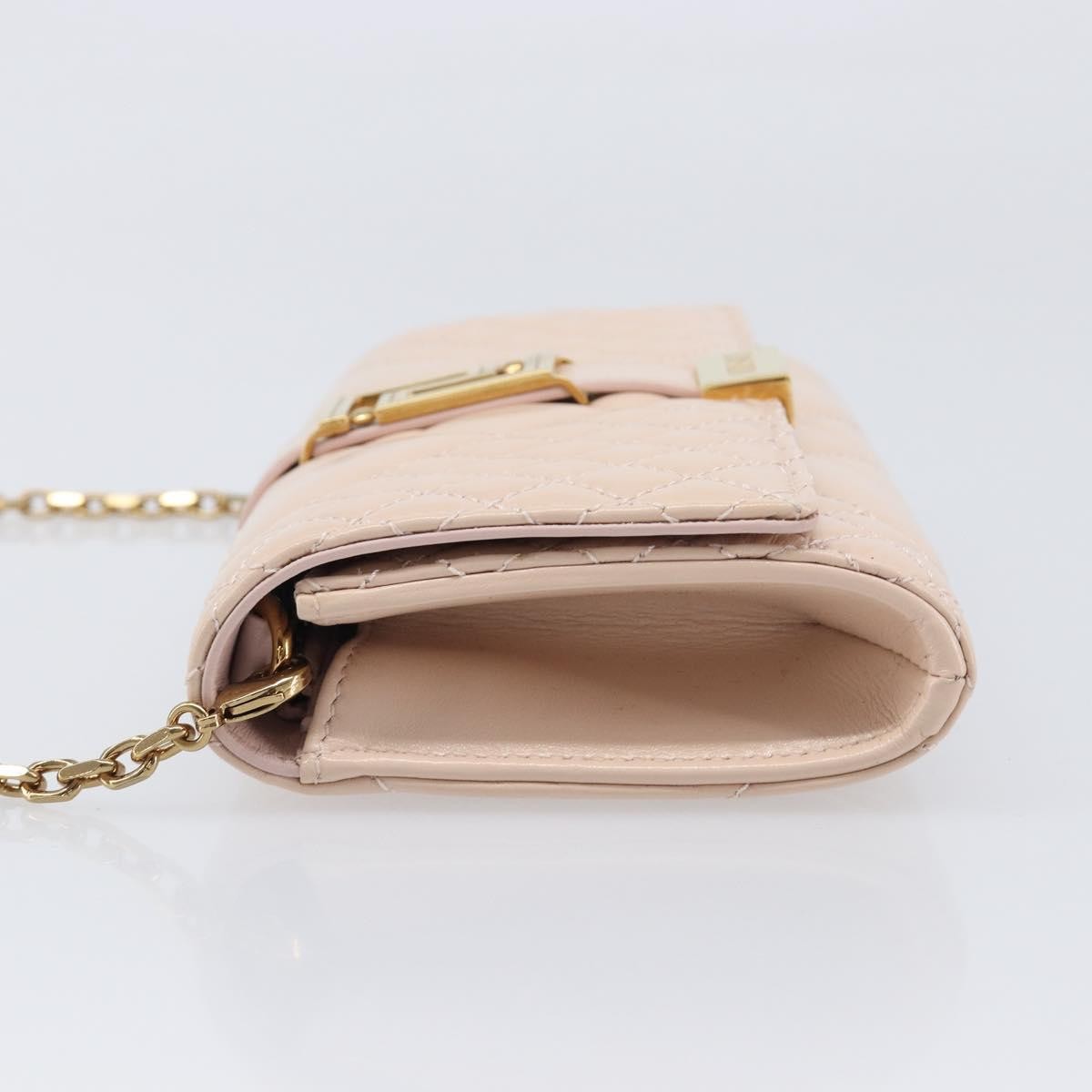 Versace Greca Goddess Convertible Clutch Leather Pink Leather Shoulder Bag Bag (Pre-Owned)
