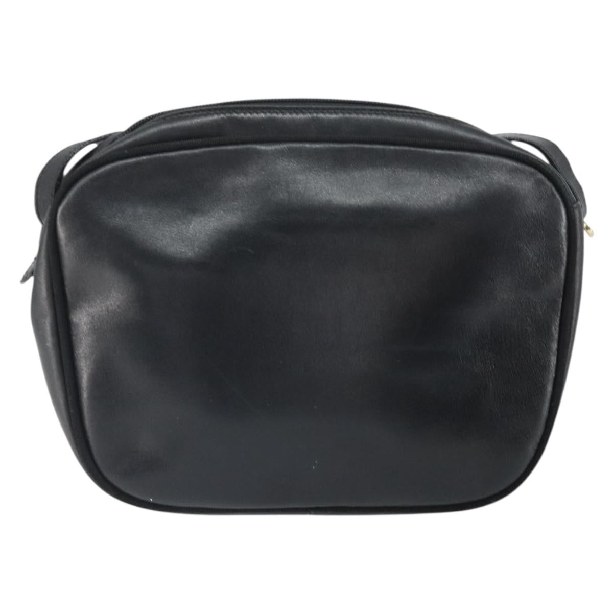 Salvatore Ferragamo Vara Bow Camera Leather Black Leather Shoulder Bag Bag (Pre-Owned)