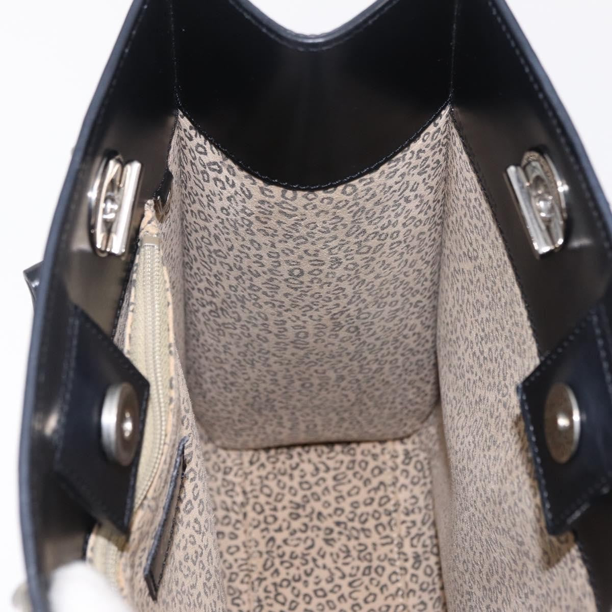 Cartier Panthère Shoulder Leather Black Leather Shoulder Bag Bag (Pre-Owned)