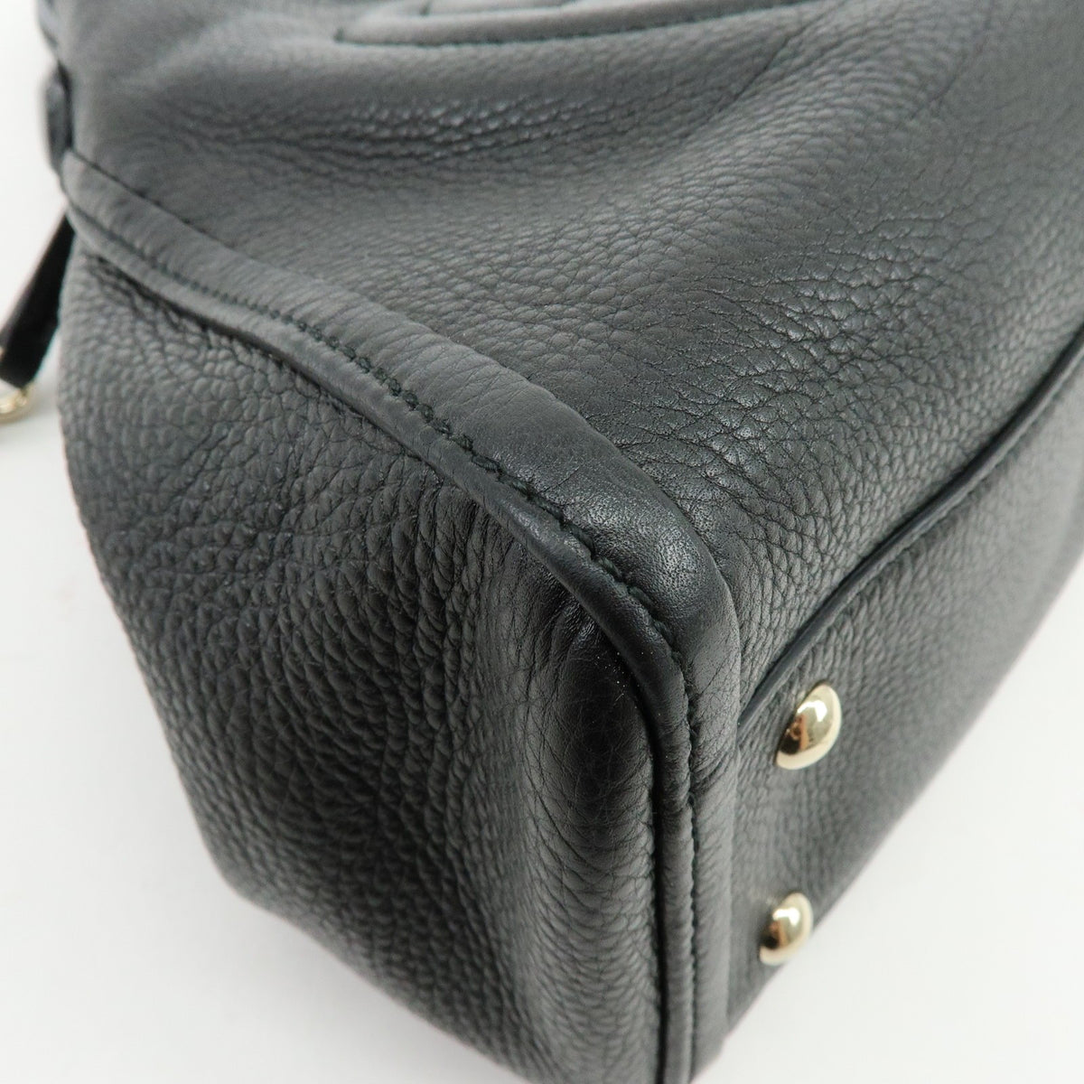 Gucci Soho Leather Black Leather Shoulder Bag Bag (Pre-Owned)