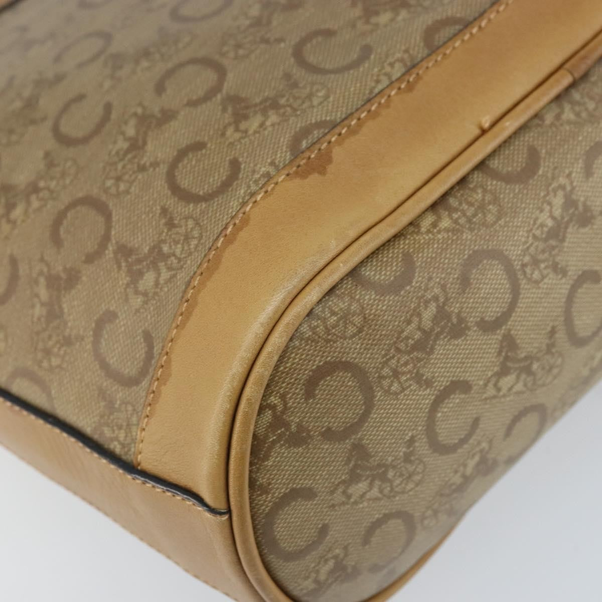 Celine C Sulky Canvas And Leather Beige Canvas Shoulder Bag Bag (Pre-Owned)