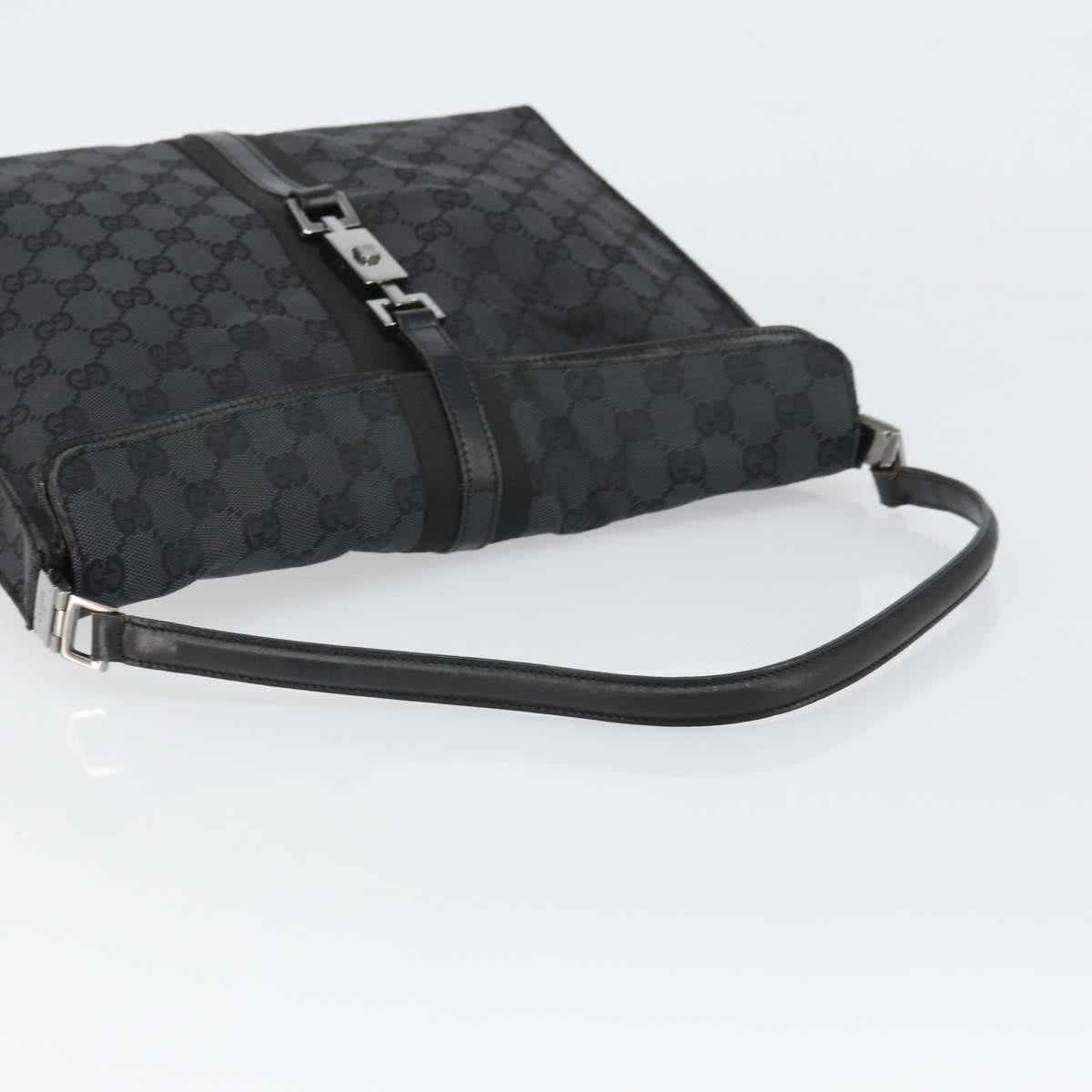 Gucci Jackie Gg Canvas Black Canvas Tote Bag Bag (Pre-Owned)
