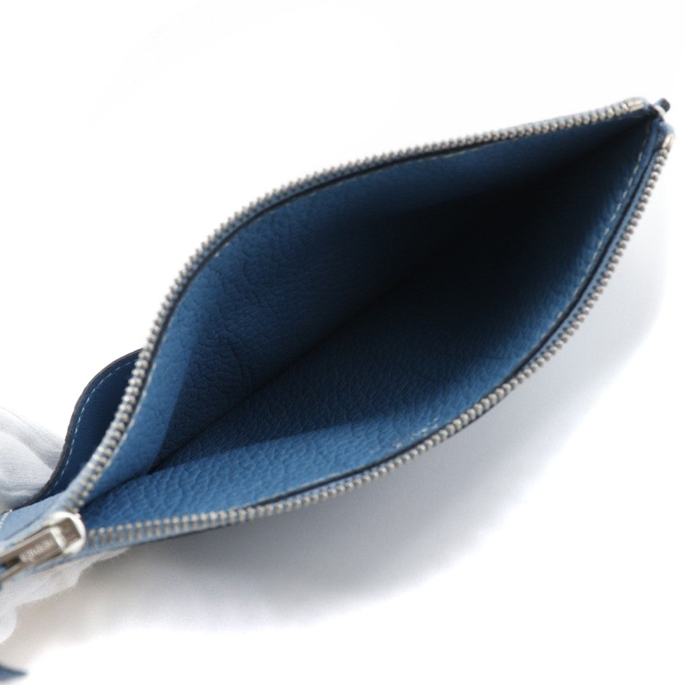 Hermes Dogon Duo Combined Leather Blue Leather Wallets Accessory (Pre-Owned)