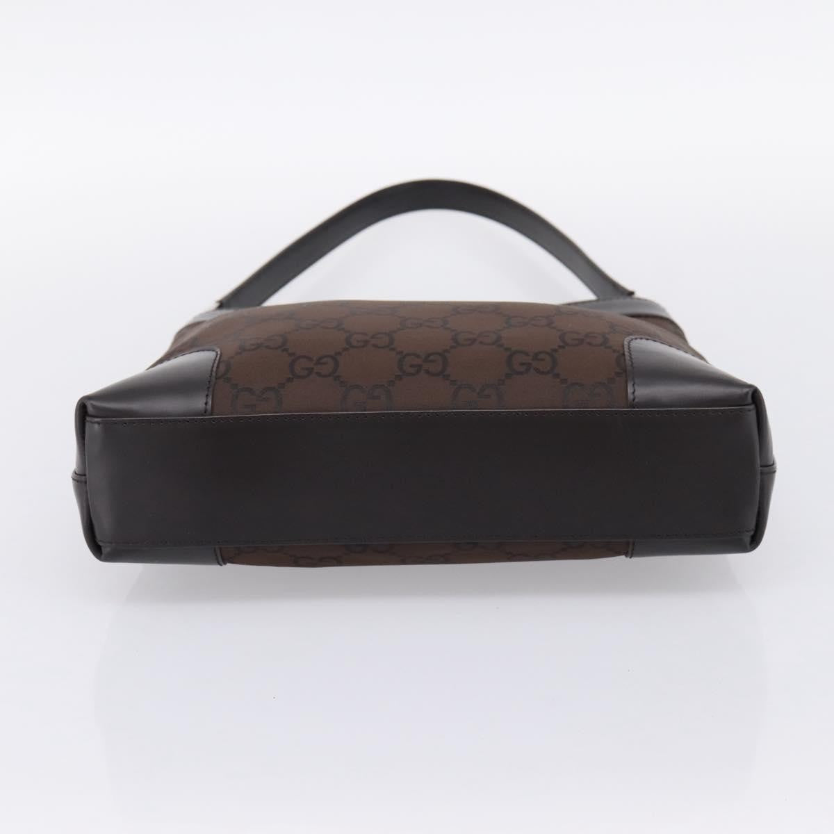 Gucci Vintage Clasp Handle Hobo (Outlet) Gg Canvas Brown Canvas Shoulder Bag Bag (Pre-Owned)