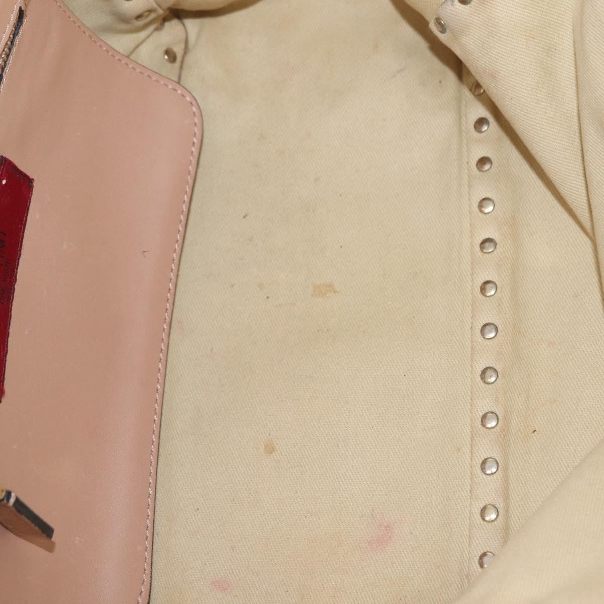 Valentino Garavani Rockstud Soft Leather Beige Leather Tote Bag Bag (Pre-Owned)