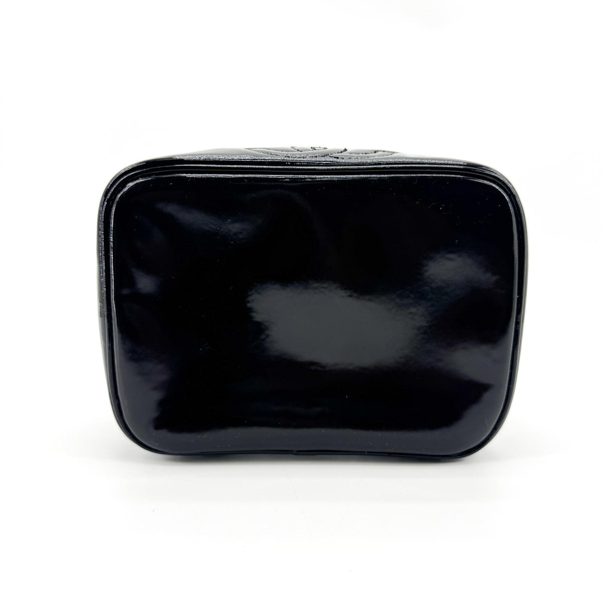 Chanel Vintage Timeless Cosmetic Case Patent Black Patent_Leather Clutche & Pouche Bag (Pre-Owned)