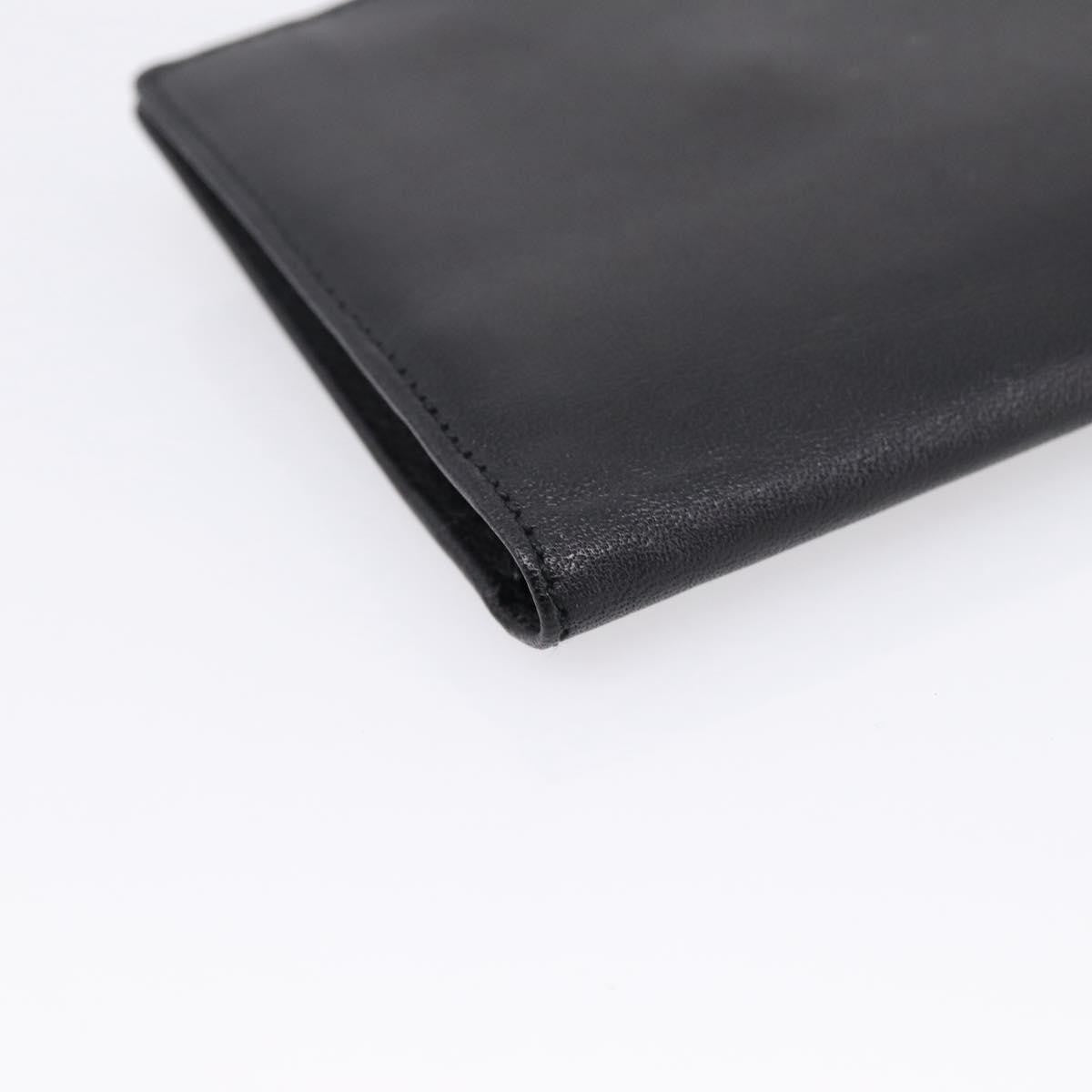 Christian Dior Bifold Card Holder Leather Black Leather Card Holders Accessory (Pre-Owned)