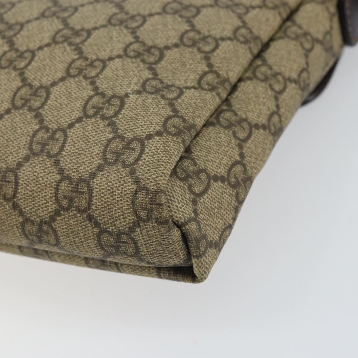 Gucci Flap Messenger Gg Coated Canvas Beige Pvc Shoulder Bag Bag (Pre-Owned)