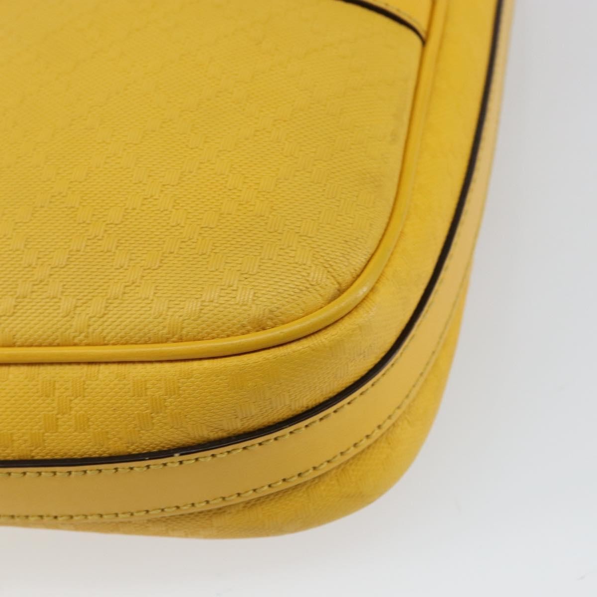 Gucci Diamante Bright Leather Yellow Leather Bag (Pre-Owned)