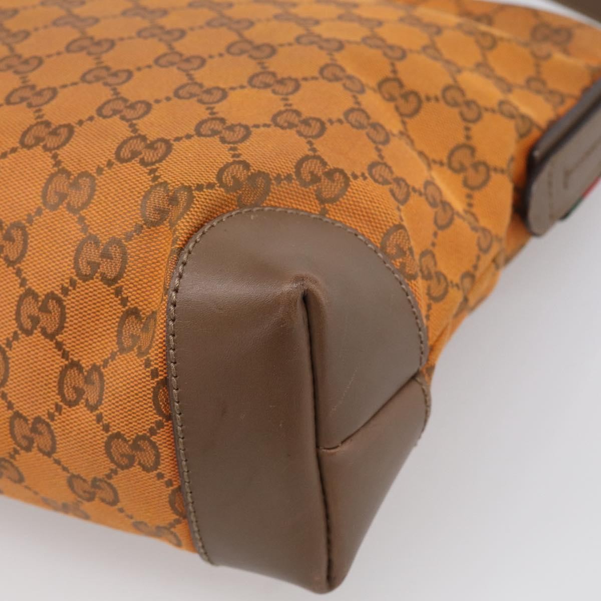 Gucci Shoulder Canvas Orange Canvas Shoulder Bag Bag (Pre-Owned)