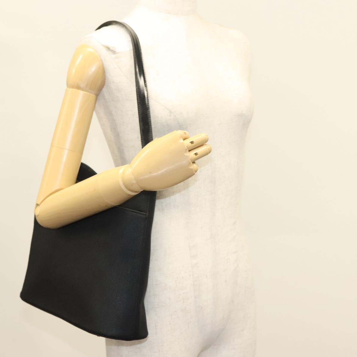 Givenchy Vintage 4G Leather Black Canvas Shoulder Bag Bag (Pre-Owned)