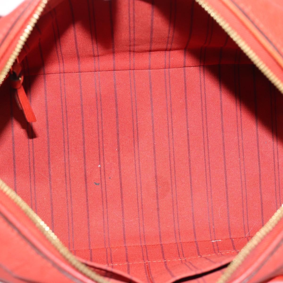 Louis Vuitton Speedy Bandouliere Monogram Empreinte Leather Red Leather Handbag (Pre-Owned)