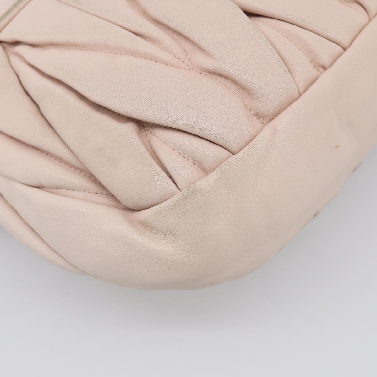 Miu Miu Coffer Hobo Matelasse Leather Pink Leather Handbag (Pre-Owned)