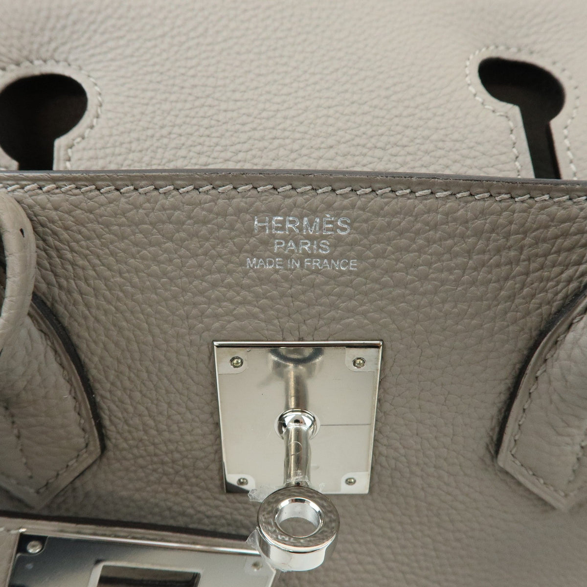 Hermes Birkin Grey Togo With Palladium Hardware Gray Leather Handbag (Pre-Owned)